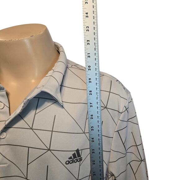 Adidas Jaquard Golf Polo Geometric Men's 2XL - Picture 5 of 8